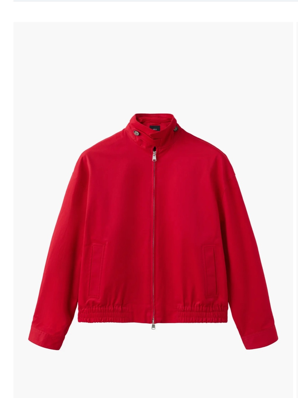 Mango Hailey Bieber collab Red Zip-Up Jacket